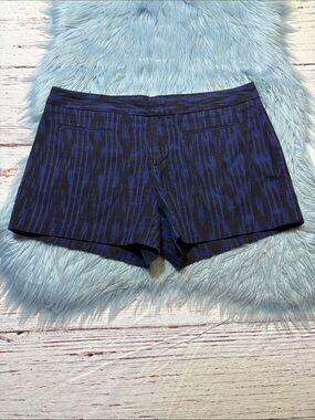 GAP Navy and Black Patterned High-Waist Women's Chino Shorts sz 8